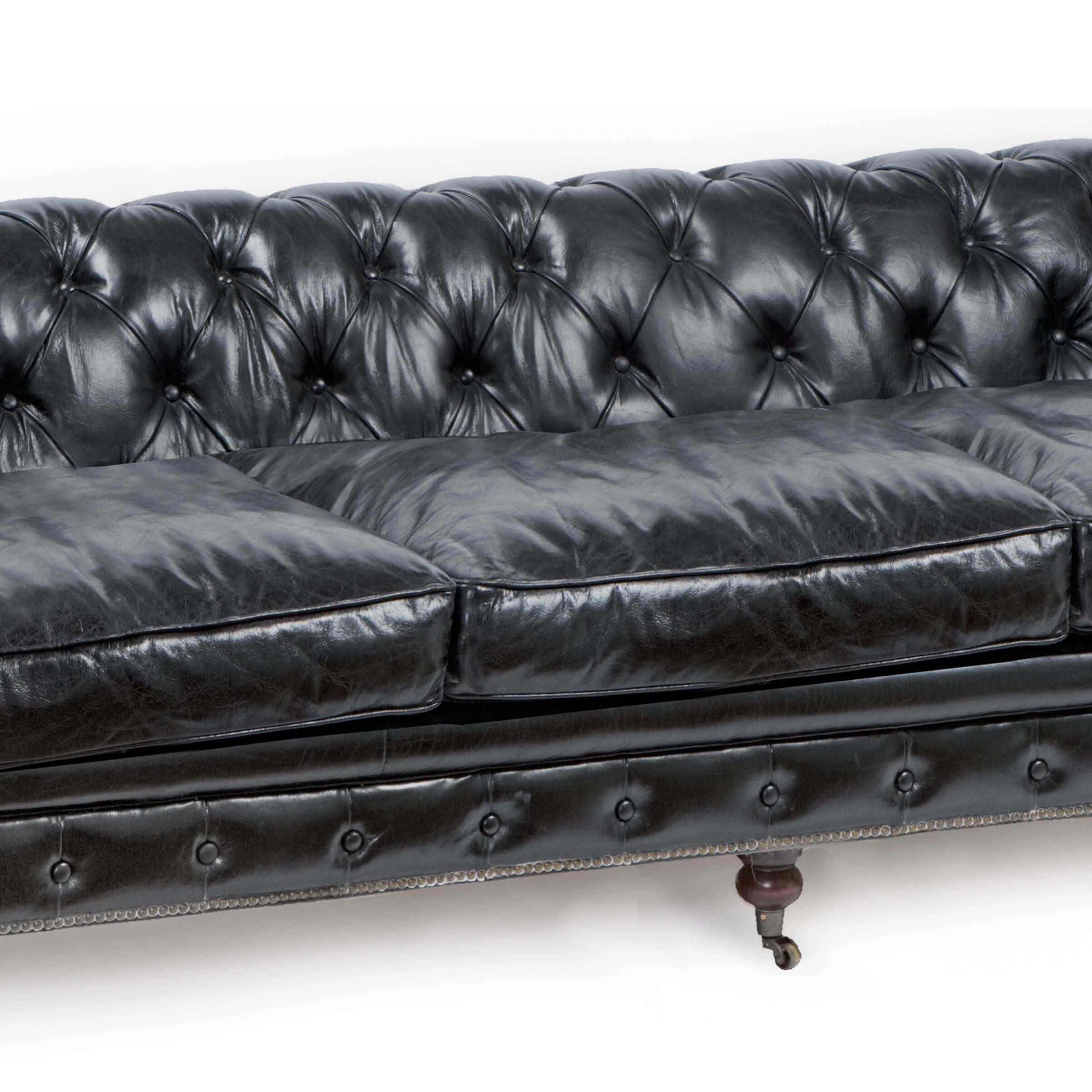 Black chesterfield lounge online